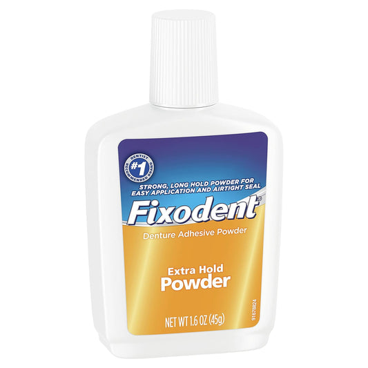 Fixodent Denture Adhesive Powder, Extra Hold - 1.6