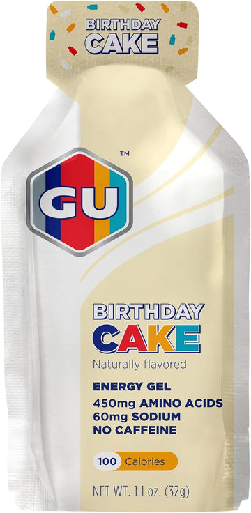 GU Energy Original Sports Nutrition Energy Gel, 8-Count, Birthday Cake1.13 Ounces