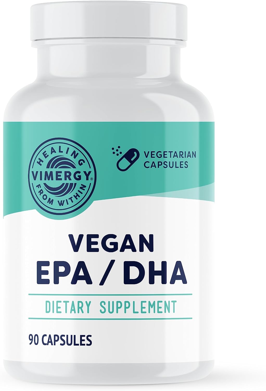 Vimergy Vegan EPA/DHA, 30 Servings ?Algal Omega 3 Fatty Acids ? Plant Based Fish Oil Alternative with Vitamin E ? Suppor