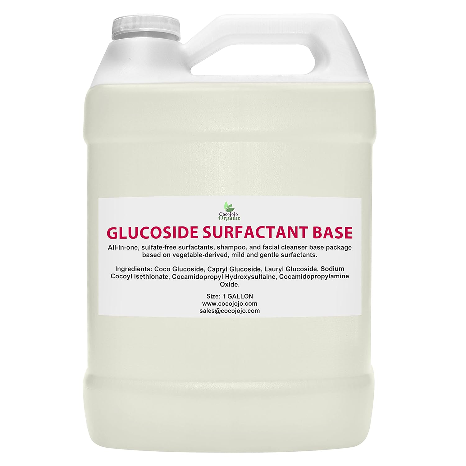 Coco Glucoside Decyl Glucoside Lauryl glucoside Caprylyl Capryl glucoside Shampoo Base - (1 Gallon), Plant Derived Sulfate Free Blend for High Foaming Gentle Mild Products Liquid Soap Shampoo Cleanser Body Wash