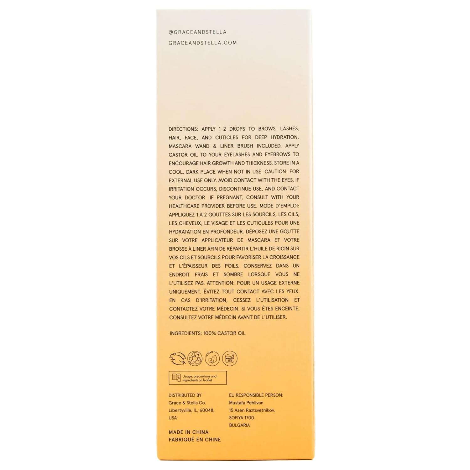  Organic Castor Oil (4oz) - Cold Pressed Castor Oil For Hair