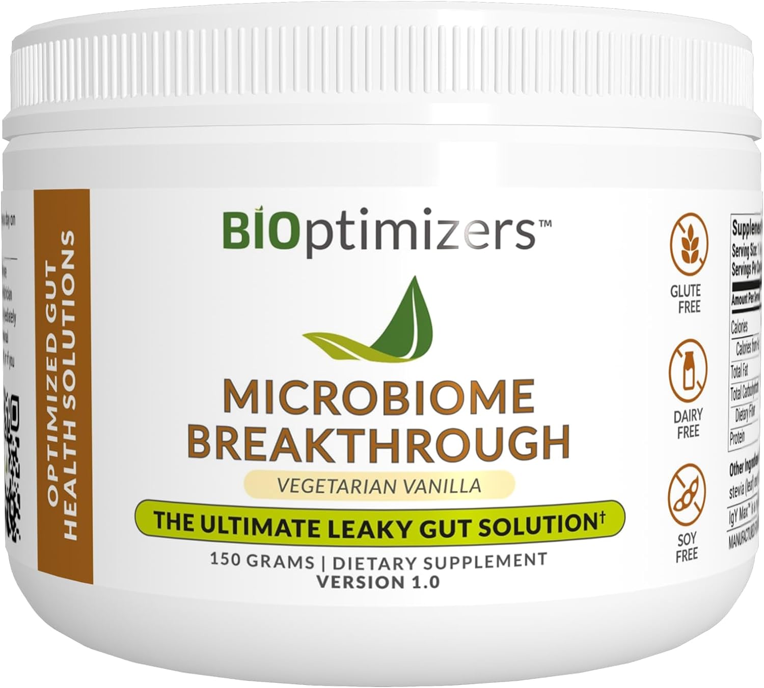 Microbiome Breakthrough Repair Powder - Vegetarian Vanilla - Contains 5.3 Ounces