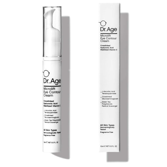 DR AGE Microlift Eye Contour Cream - Lifting Eye Cream With Vitamin C & Hyaluronic Acid - Anti-Aging Under Eye Cream, Fine Lines, Wrinkles & Under Eye Puffiness - 0.5