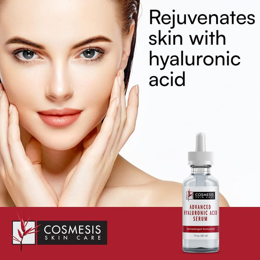 Advanced Hyaluronic Acid Serum - Hydrates & Revitalizes Skin, Reduces Fine Lines & Wrinkles, 30 - Cosmesis