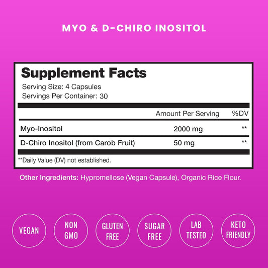 NutraChamps Myo-Inositol & D-Chiro Inositol Supplement | Ovarian & PCO