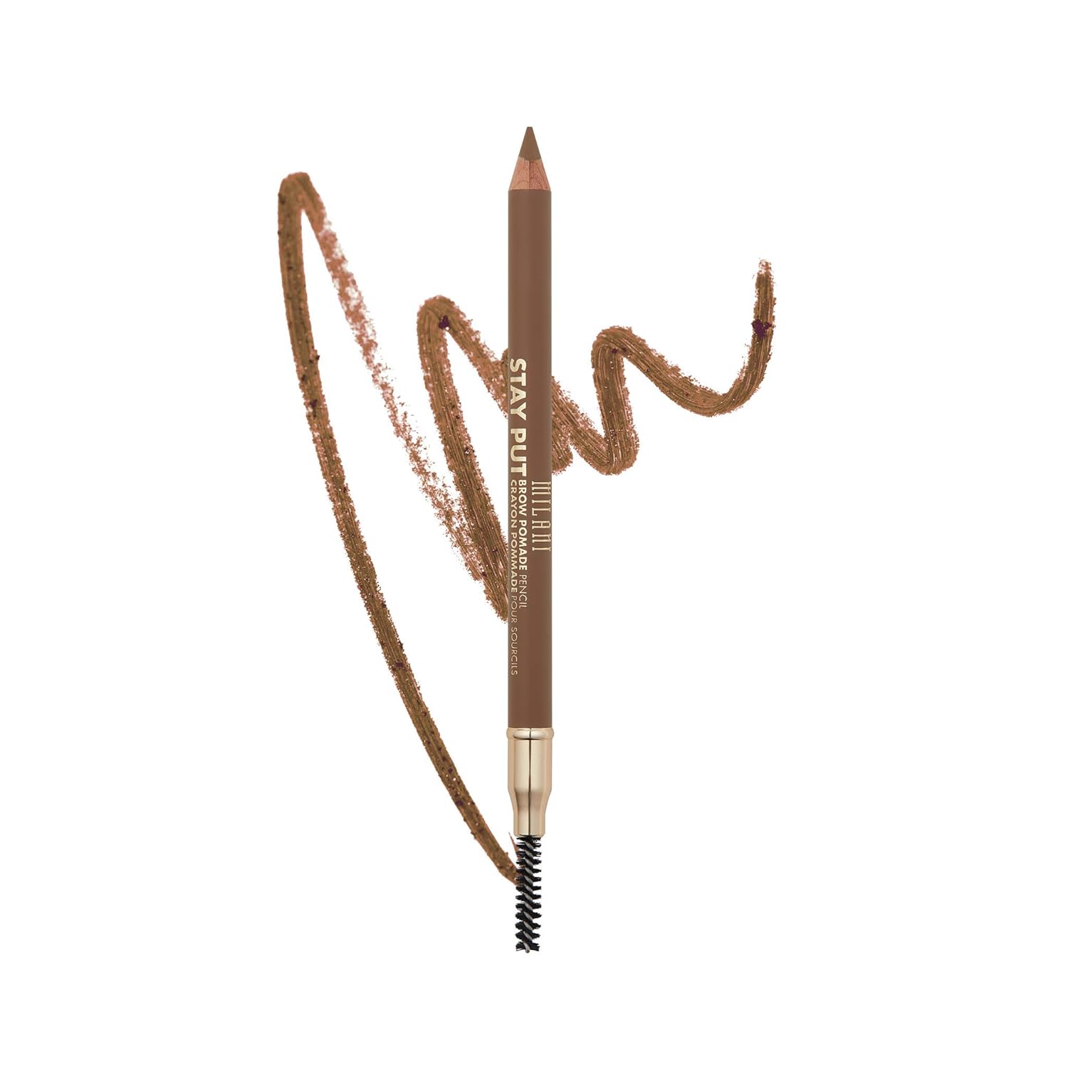 Milani Stay Put Brow Pomade Pencil - Soft Brown (0.03 ) Vegan, Cruelty-Free Eyebrow Pencil to Fill, Shape & Define Brows