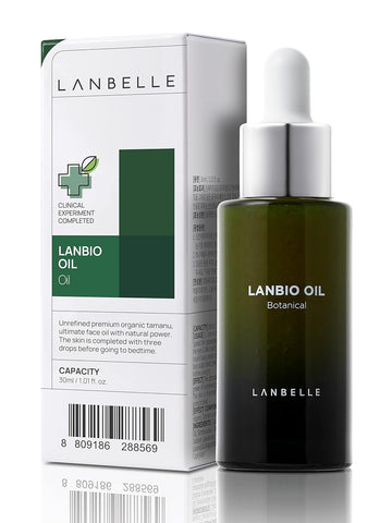 Lanbelle Lanbio Unrefined Premium Organic 90% Tamanu Oil Vegan 1  - Deep Nourishing Moisturizing Deep-Absorbing No-Stickiness Cold Pressed Vatuanu Tamanu for Dark Spots Sensitive Dry Oily Skin