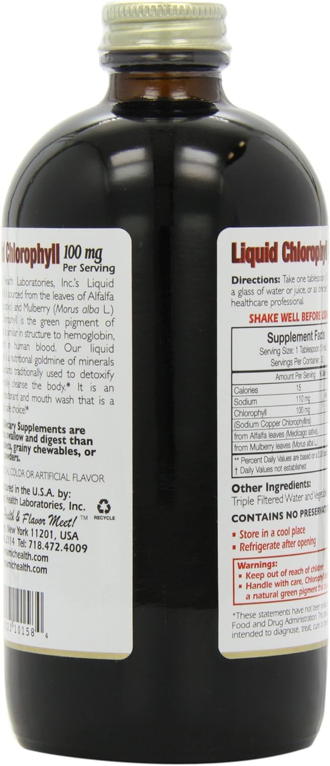 Dynamic Health Liquid Chlorophyll 100mg, 16-Ounce