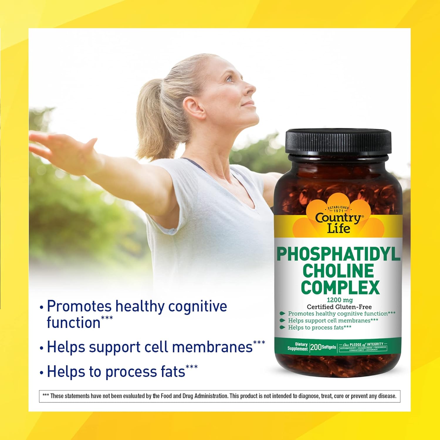 Country Life Phosphatidyl Choline Complex, Promotes Healthy Cognitive 