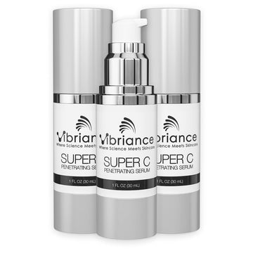 Vibriance Super C Serum for Mature Skin, All-In-One Formula Hydrates, Firms, Lifts, Targets Age Spots, Wrinkles, and Smooths Skin, 1   (30 ), Pack of 3