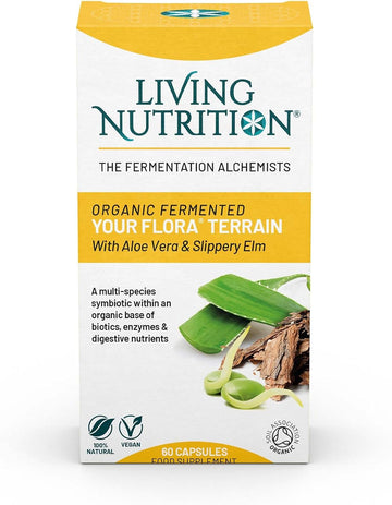 Living Nutrition Organic Your Flora Terrain Food Supplement (60 Capsul27 Grams