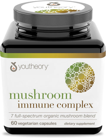Youtheory Mushroom Immune Complex, 7 Full-Specturm Organic Mushroom Bl
