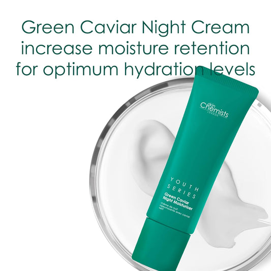 Skin Chemists Green Caviar Night Face Moisturizer | Anti Aging Night Face Cream infused with Green Caviar Extract, Coconut Oil and Essential Vitamins | Face Cream for Age-Defying Skin Resurfacing