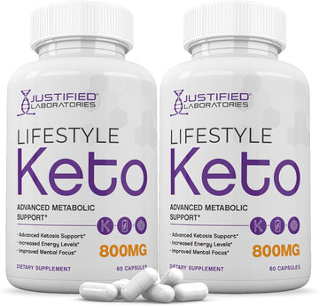 (2 Pack) Lifestyle Keto Pills 800MG Includes Patented goBHB? Exogenous Ketones Advanced Ketosis Support for Men Women 12