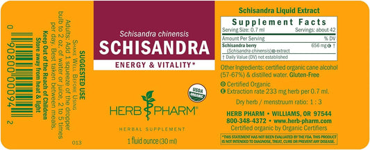Herb Pharm Certified Organic Schisandra Berry Liquid Extract - 1 Ounce