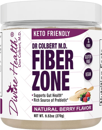 Divine Health Keto Zone? Fiber Powder | Berry Flavored | Psyllium Husk