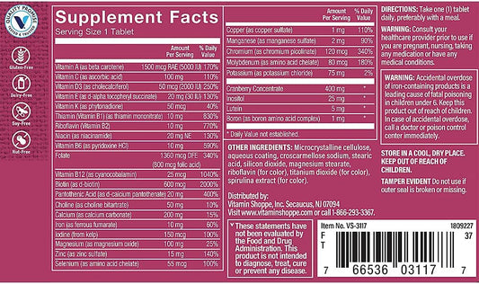 The Vitamin Shoppe One Daily Women'S Multivitamin (60 Tablets)