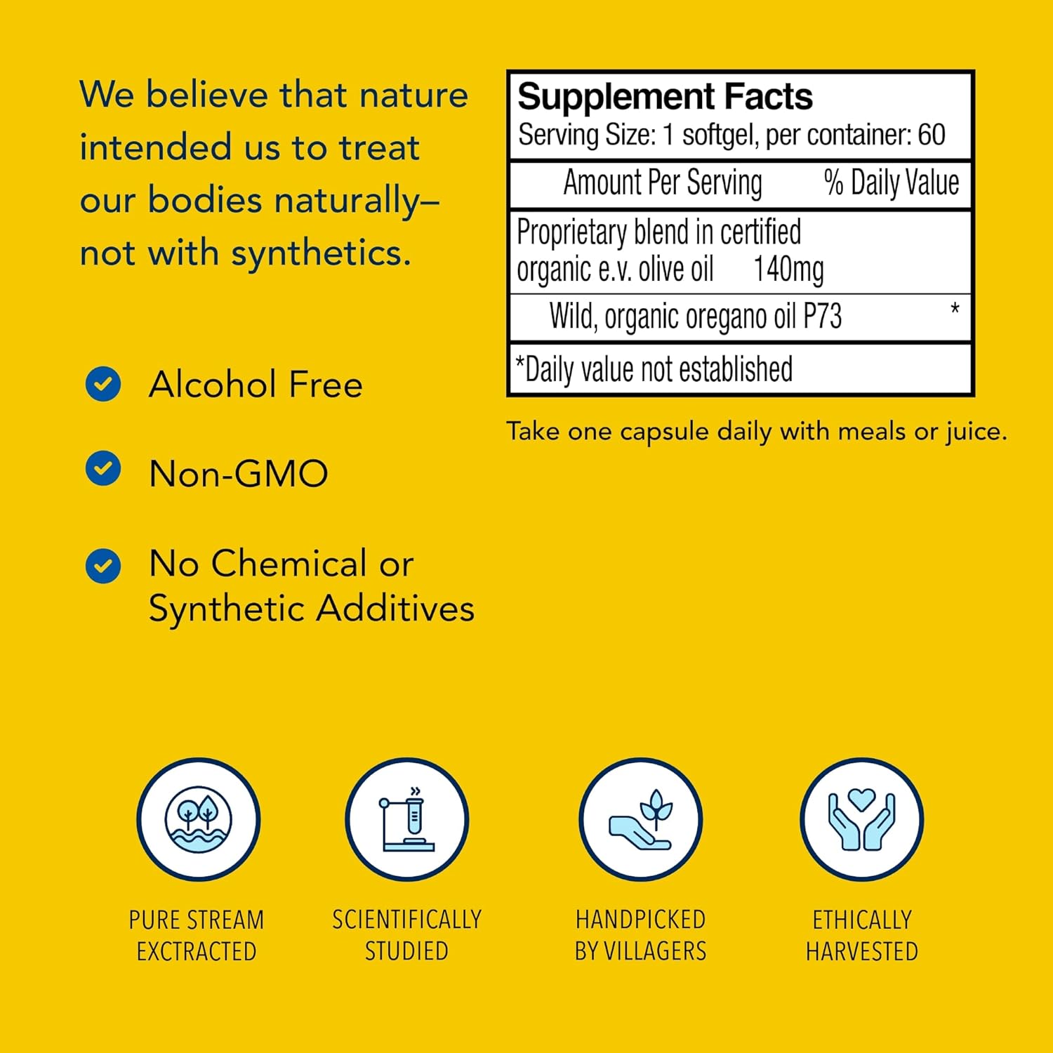 NORTH AMERICAN HERB & SPICE Oreganol P73-60 Gelcaps - Immune System Su