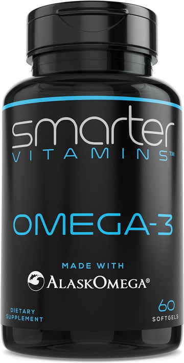 SmarterVitamins Omega 3 Fish Oil, Strawberry Flavor, Burpless, Tasteless, 2000mg, DHA EPA Triple Strength Brain Support,