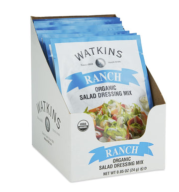 Watkins Organic Ranch Salad Dressing Mix, 0.85 oz. Packets, 12-Pack13.12 Ounces