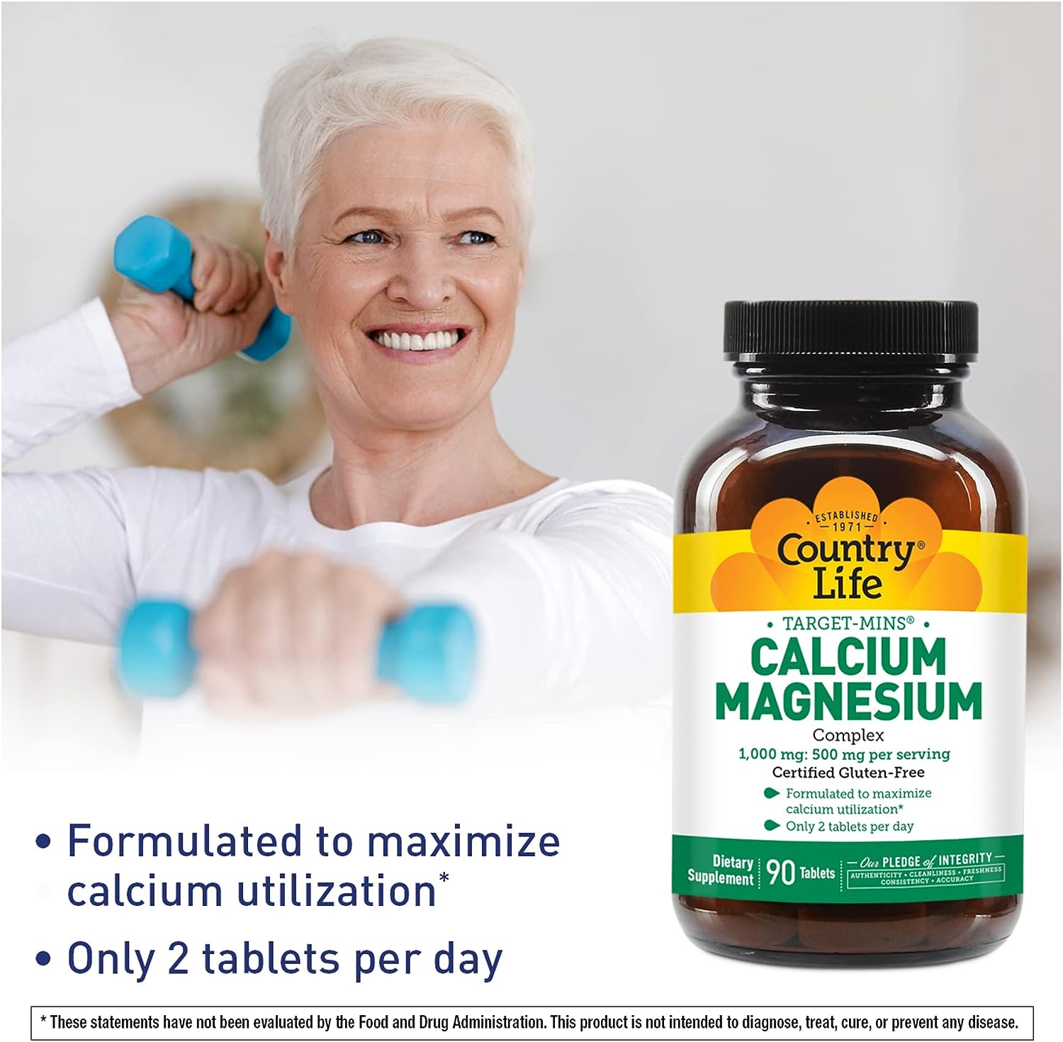  Country Life Target-Mins Calcium Magnesium Complex 1000mg/5