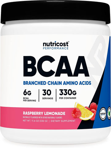 Nutricost BCAA Powder 2:1:1 (Raspberry Lemonade, 30 Servings)
