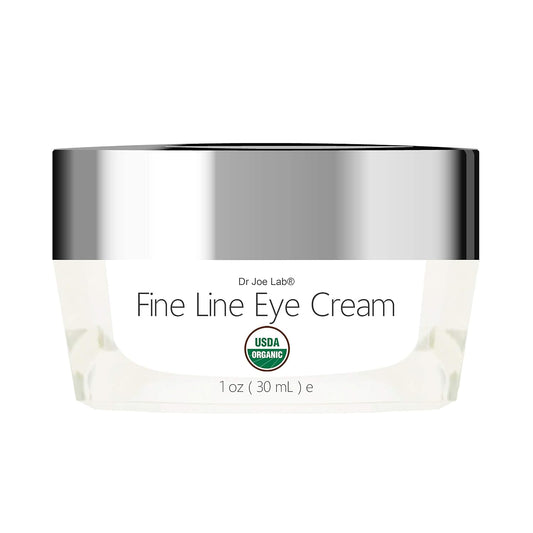 Organic Fine Line Eye Cream - USDA Certified Organic - 1  - Deep Hydrating Under Eye Creme, Firming, Nourishing Uneven Skin Tone & Texture - All Day Hydration & Improves Elasticity - Made In USA