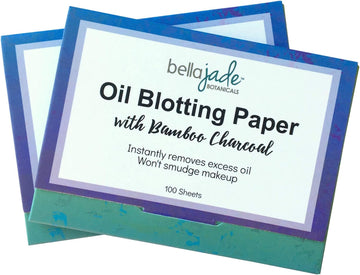 Oil Blotting Paper Sheets – Instantly Absorbs Excess Oil and Shine from Face without Smudging Makeup – Large size, 200 Tissues … (charcoal)