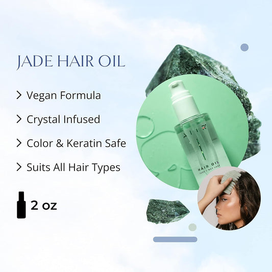 AIIR Jade Hair Oil - Hair Treatment Oils, Hair Oil for Dry Damaged Hair, Hair Oil for Curly Frizzy Hair, Brilliant Shine That Will Lock in Moisture, Hair Products for Women - 2