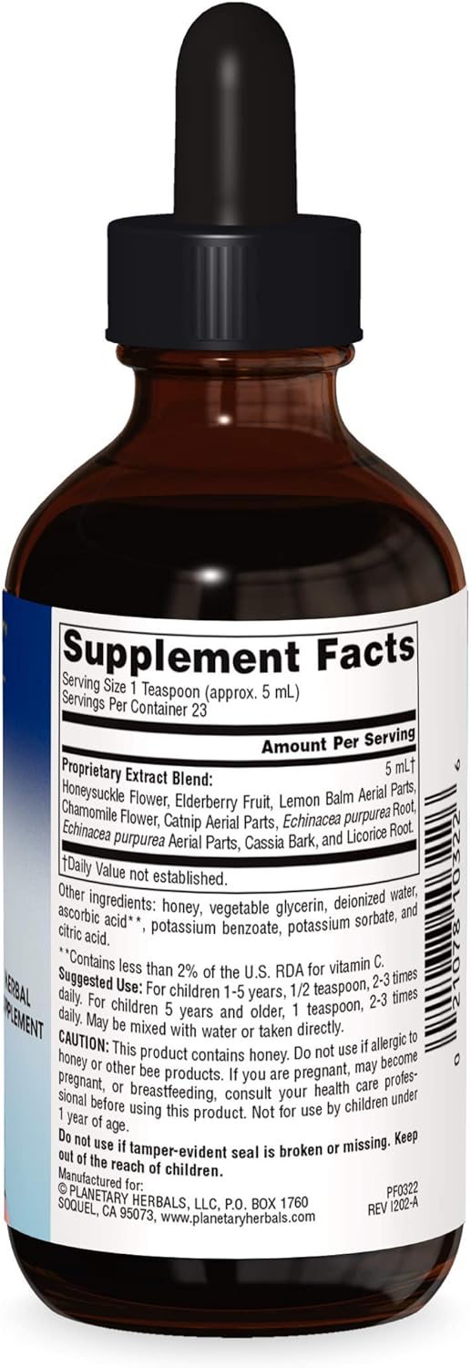 Planetary Herbals Echinacea-Elderberry Syrup , 4 fl oz (128.28 ml)4 Fl
