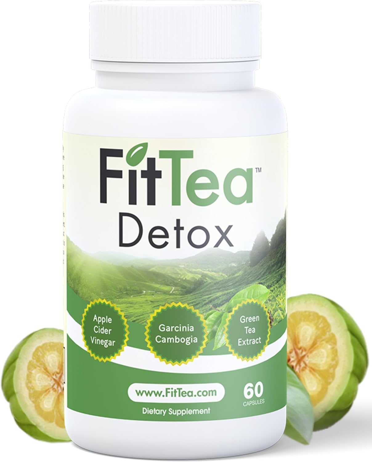 Fittea 7-In-1 Detox Cleanse & Green Tea Extract Capsules For Weight Loss And Belly Fat - Garcinia Cambogia Appetite Supp