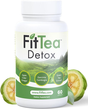 FitTea 7-in-1 Detox Cleanse & Green Tea Extract Capsules for Weight Loss and Belly Fat - Garcinia Cambogia Appetite Supp