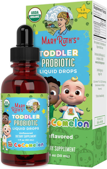 MaryRuth's Cocomelon Toddler Probiotic Liquid Drops for Kids Ages 1-3