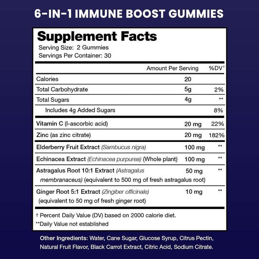 Immune Support Gummies | Powerful Blend of Elderberry, Vitam