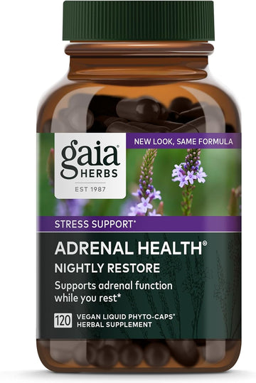 Gaia Herbs Adrenal Health Nightly Restore - Herbal Supplement with Ash8.96 Ounces