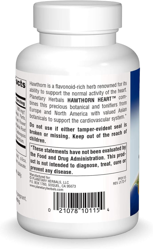 Planetary Herbals Hawthorn Heart, Cardiovascular System Support*, 900