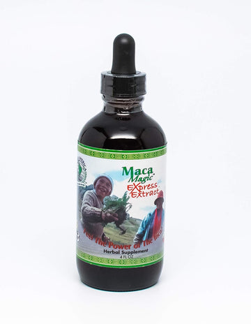 Maca Magic Express Energy Maca Extract Drink Supplement in Glass Bottl