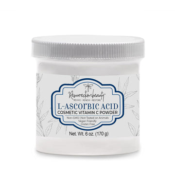 L-Ascorbic Acid Powder (Cosmetic Vitamin C Powder for Face) to Make Your Own Vitamin C Serum, Hyaluronic Acid Serums with Vitamin C & Other DIY Anti-aging Cosmetic Formulations for Skin Care 6 . Jar