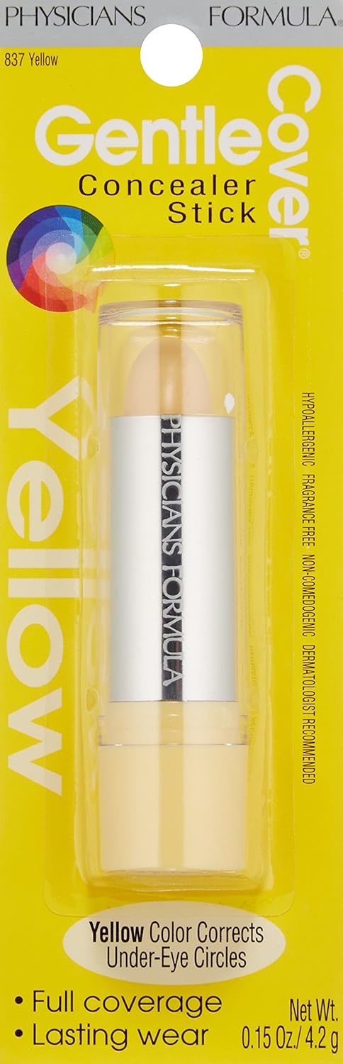 Physicians Formula Gentle Cover Concealer Stick, Yellow, 0.15  (Pack of 2)