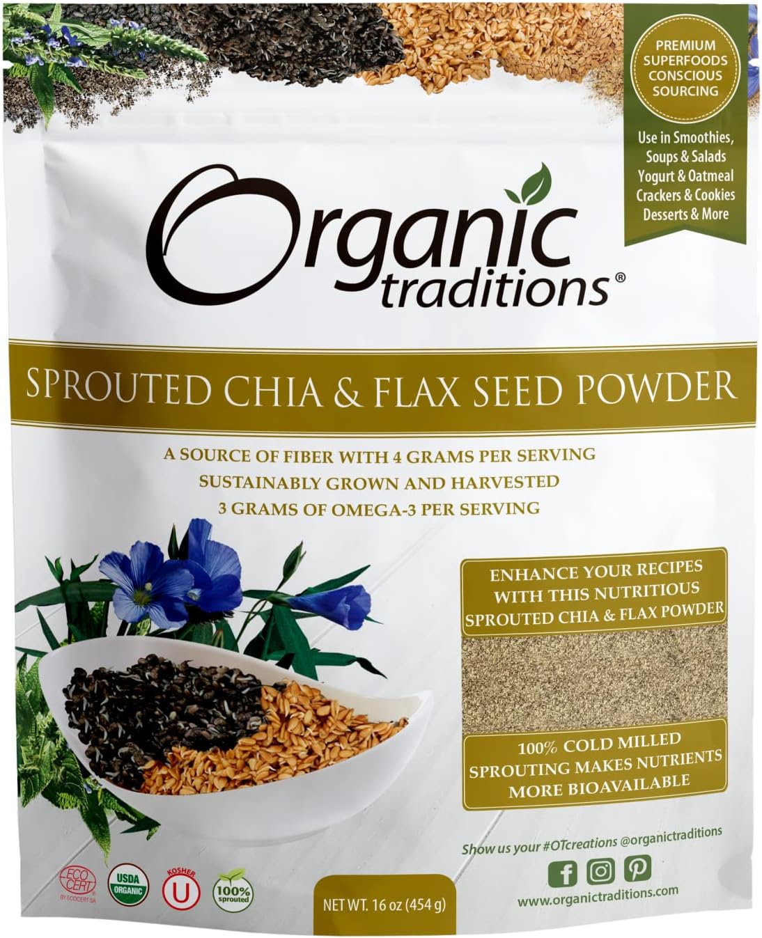 Organic Traditions Sprouted Chia/Flax