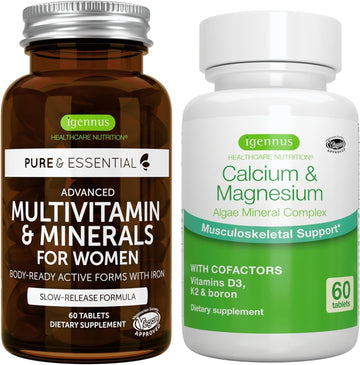 Multivitamin & Minerals For Women + Calcium & Magnesium Complex Vegan
