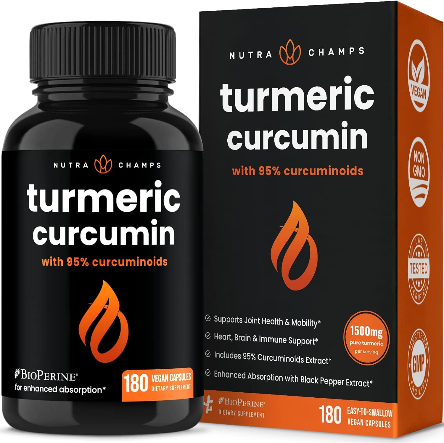 Turmeric Curcumin with Black Pepper Extract 1500mg | 95% Curcuminoids