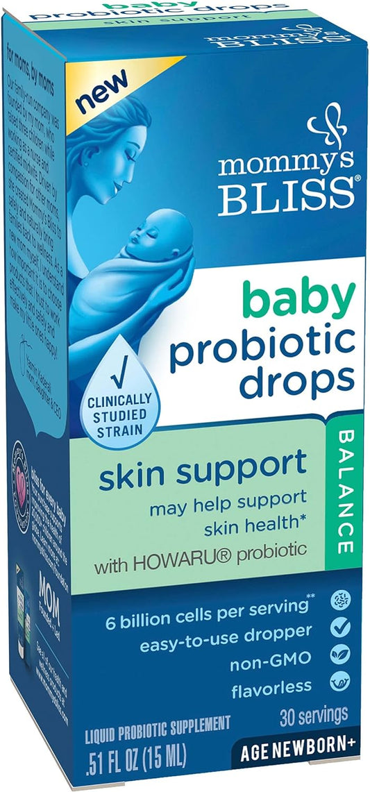 Mommy'S Bliss Baby Probiotic Drops Skin Health Support, 6 Billion Cell