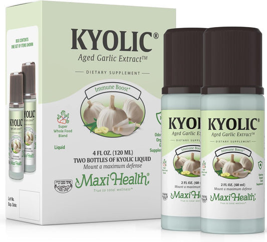 Kyolic Aged Garlic Extract Liquid - Odorless Garlic Supplements - Orga