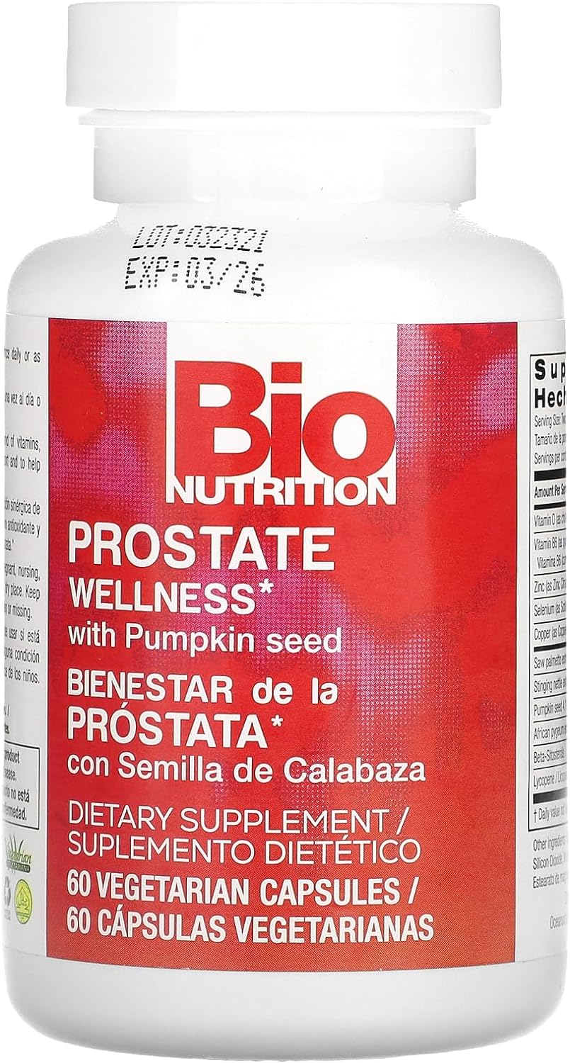 Prostate Wellness with Pumpkin Seed Extract, 60 Vegetarian Capsules, B