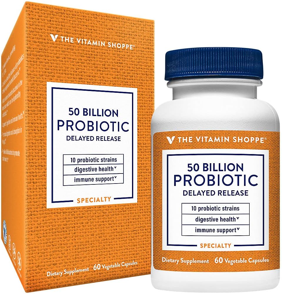 The Vitamin Shoppe Probiotic Delayed Release 50 Billion - With 10 Prob2.88 Ounces