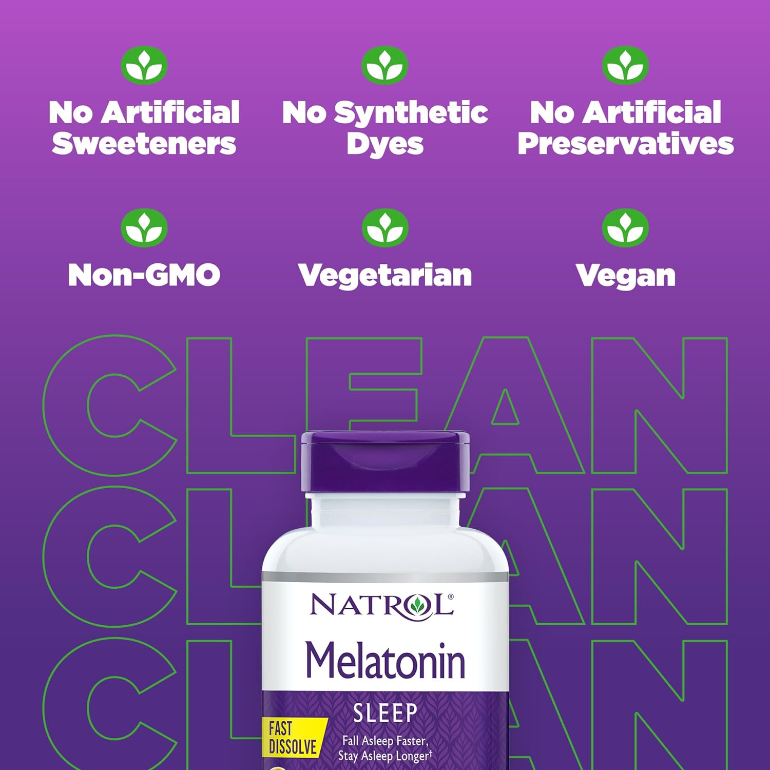 Natrol Melatonin 10mg, Citrus Flavored Dietary Supplement for Restful 