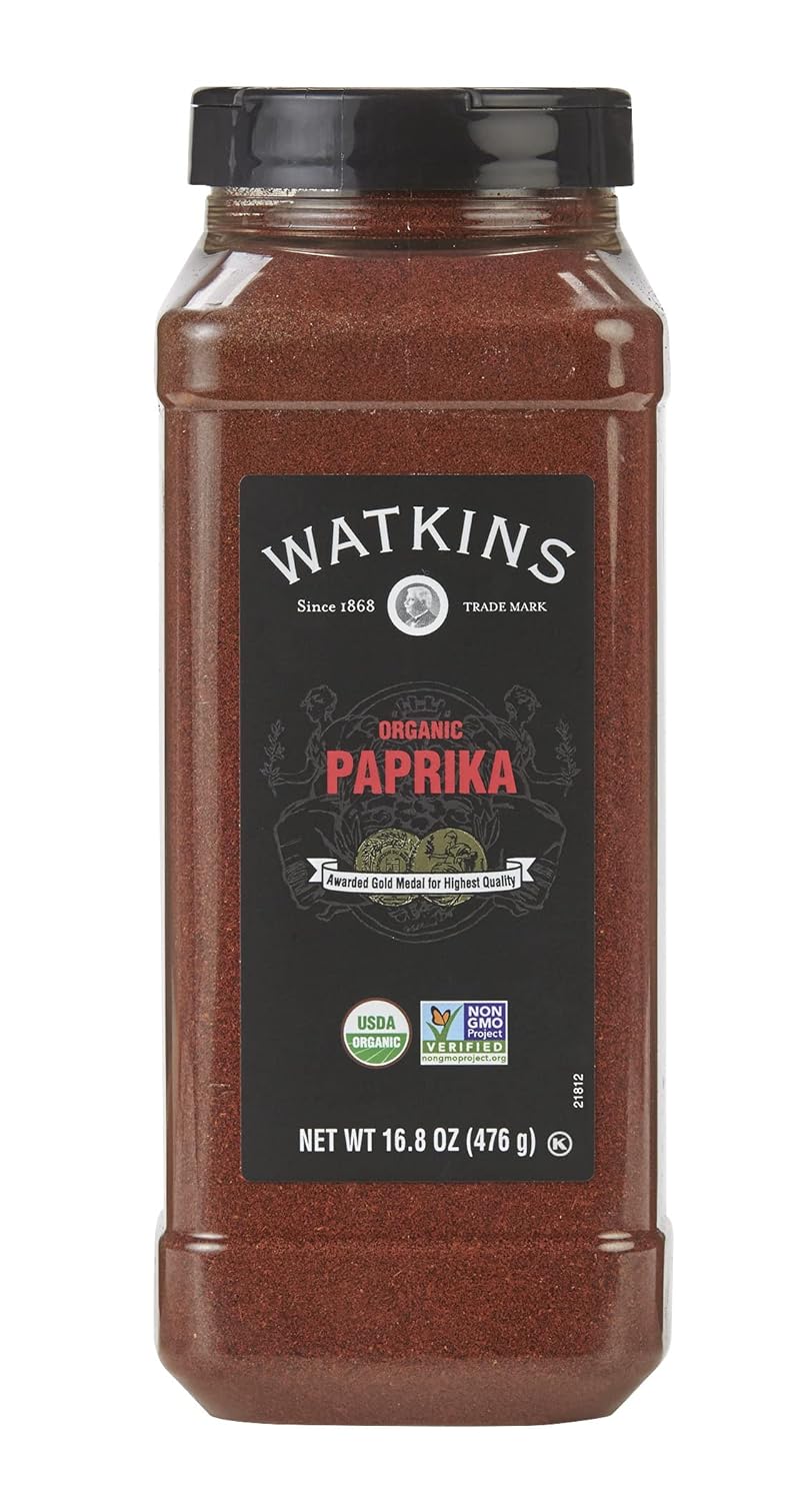 Watkins Gourmet Spice, Organic Paprika, Bulk Food Service Size, 16.8 o