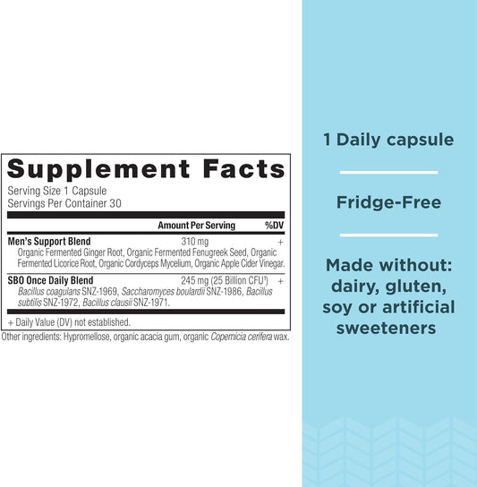 Ancient Nutrition Probiotics For Men, Sbo Probiotics Men'S Once Daily 0.84 Ounces