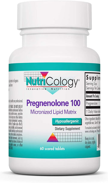 Nutricology Pregnenolone 100 Mg Sust Release Tablets, 60 Cou